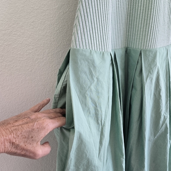 Free People Drops Of Venus Drop Waist Midi Dress Lime Green size Medium - Picture 6 of 16